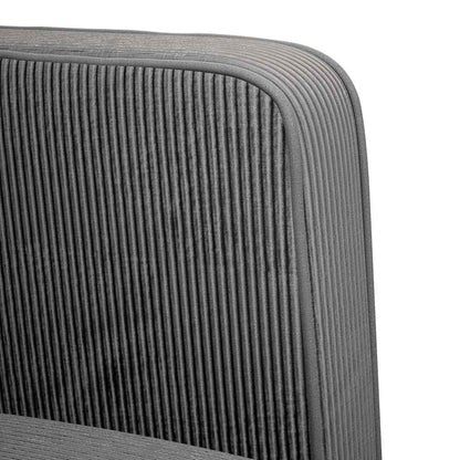 109 cm glove sofa in dark grey corduroy fabric