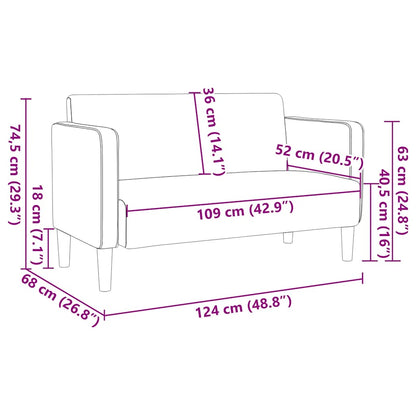 109 cm glove sofa in dark grey corduroy fabric