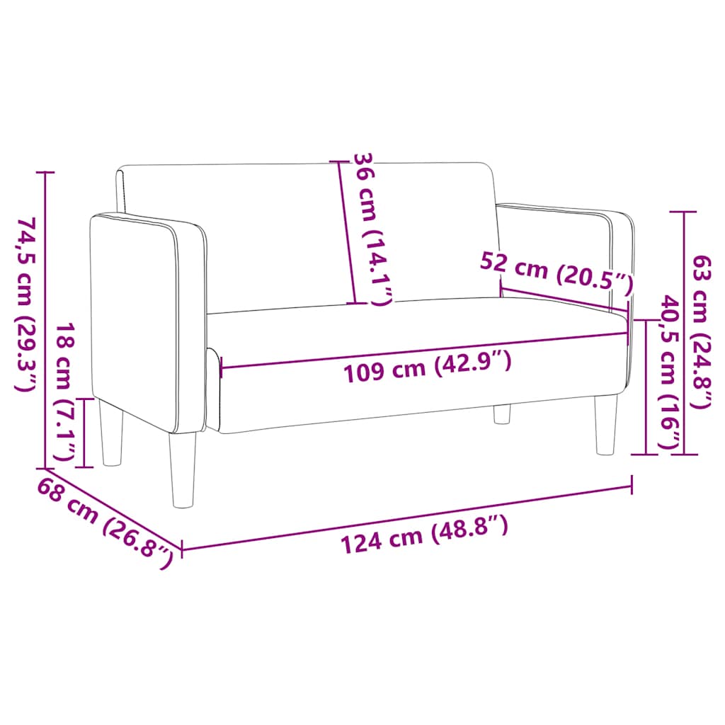 109 cm glove sofa in light green-grey corduroy fabric