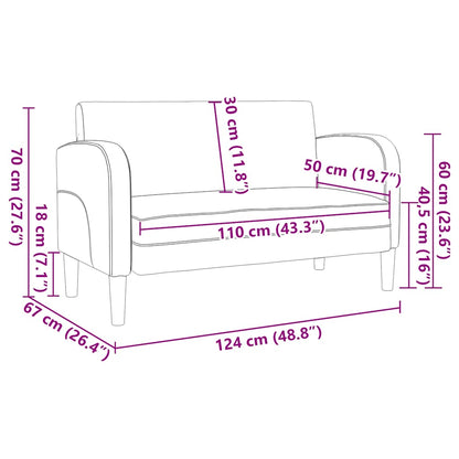 Sofa glove 110 cm cream artificial leather