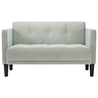 111 cm light grey velvet glove sofa