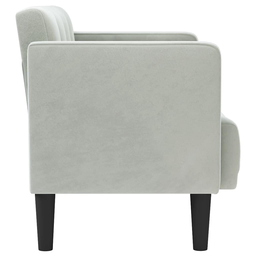 111 cm light grey velvet glove sofa