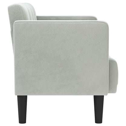 111 cm light grey velvet glove sofa