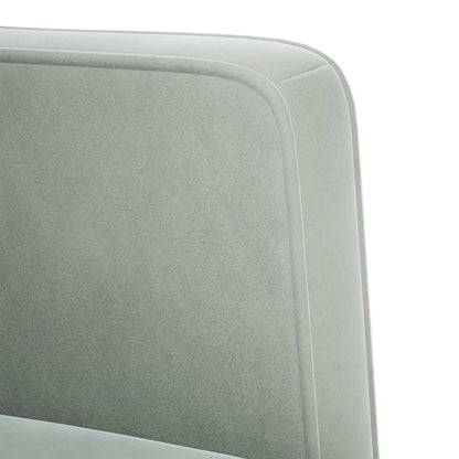 111 cm light grey velvet glove sofa