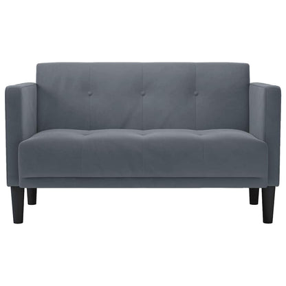 111 cm dark grey velvet glove sofa