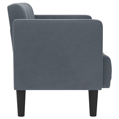 111 cm dark grey velvet glove sofa