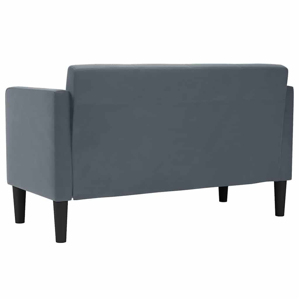 111 cm dark grey velvet glove sofa