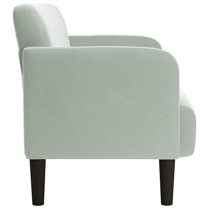 Sofá-luvas 109 cm veludo cinzento-claro