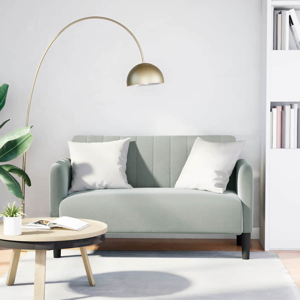 Sofá-luvas 109 cm veludo cinzento-claro