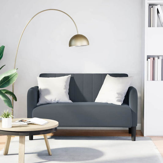 109 cm dark grey velvet glove sofa