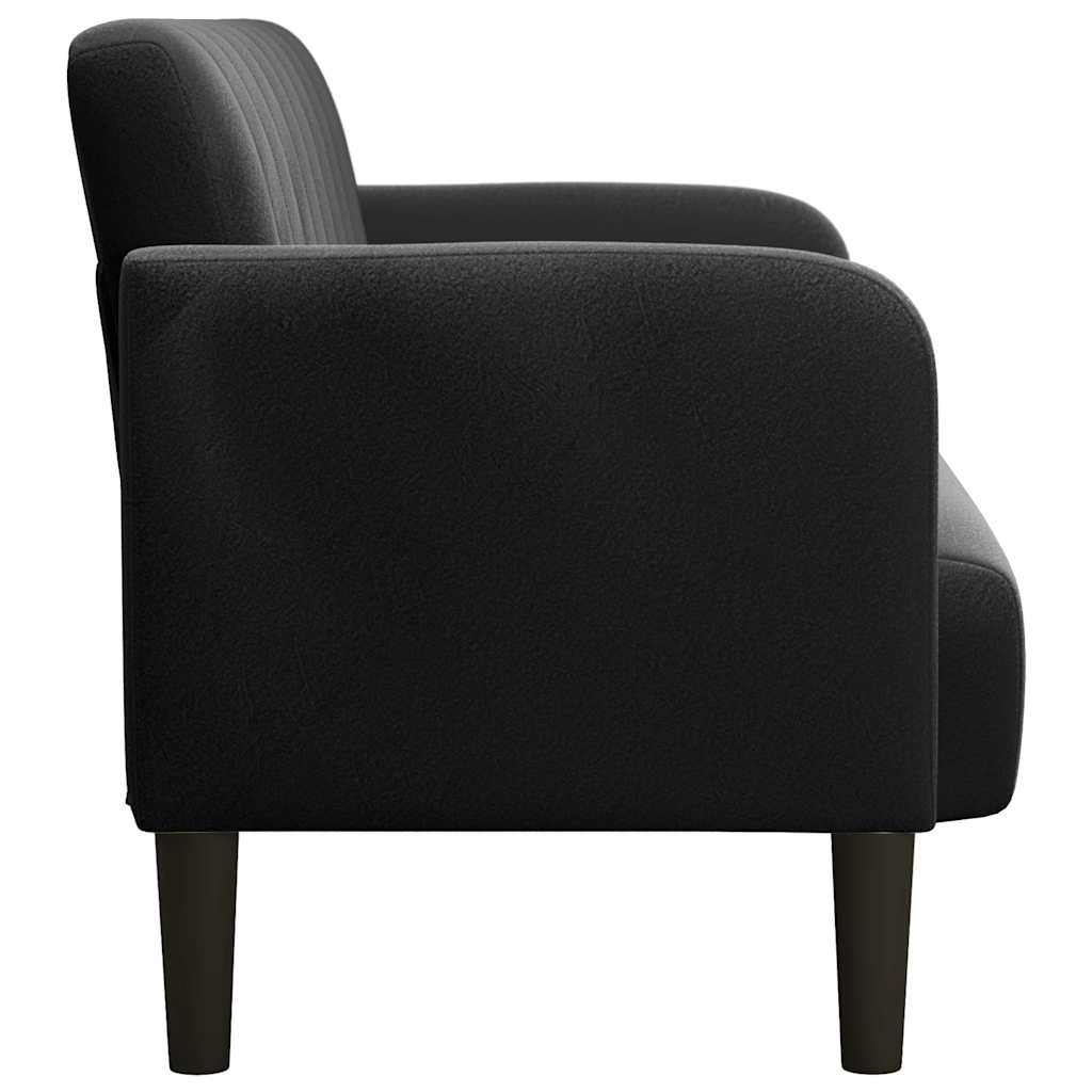 Sofá-luvas 109 cm veludo preto