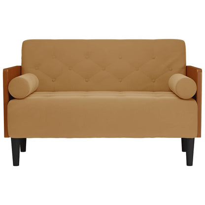 Sofa glove with rollers 110 cm brown velvet