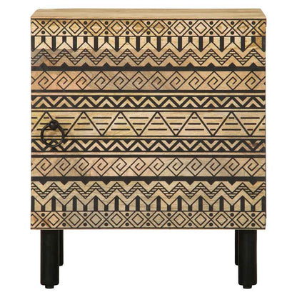 Bedside table 40x33.5x46 cm solid rough mango wood