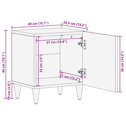Bedside tables 2 pcs 40x33.5x46 cm solid mango wood