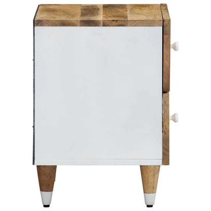 Mesa de cabeceira 40x33,5x46 cm madeira de mangueira maciça