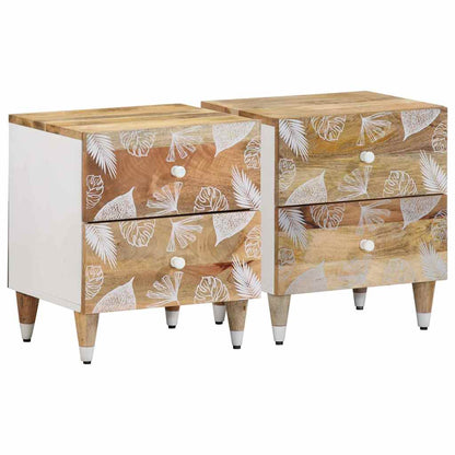 Bedside tables 2 pcs 40x33.5x46 cm solid mango wood