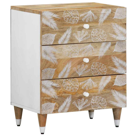 Bedside table 50x33x60 cm solid mango wood