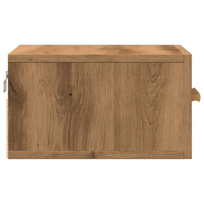 Mesa de cabeceira de parede 35x35x20 cm cor carvalho artisiano