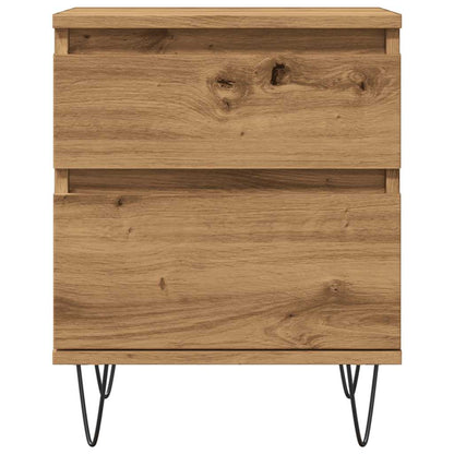 Bedside table 40x35x50 cm derived from artisanal oak wood