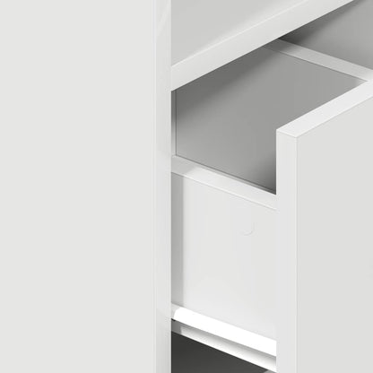 Mesa de cabeceira com gaveta 25x31x66 cm branco
