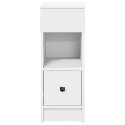 Mesas de cabeceira 2 pcs com gaveta 25x31x66 cm branco