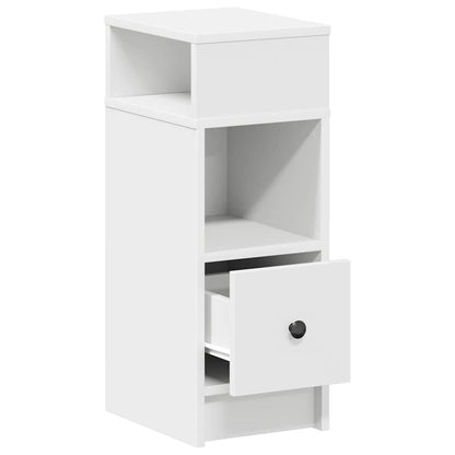 Mesas de cabeceira 2 pcs com gaveta 25x31x66 cm branco