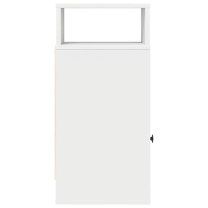 Mesas de cabeceira 2 pcs com gaveta 25x31x66 cm branco
