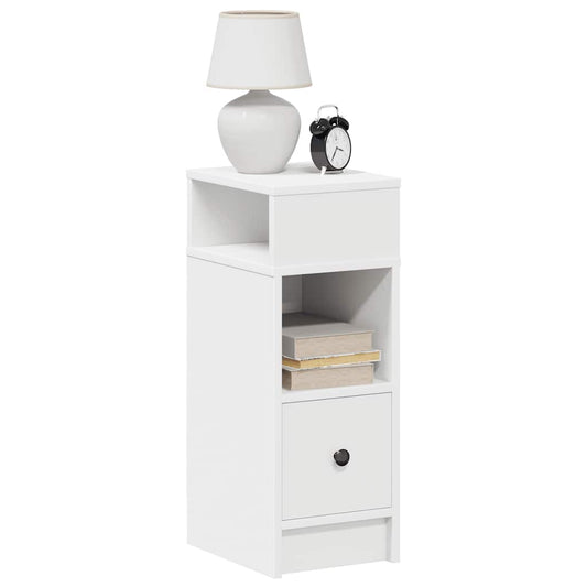 Mesas de cabeceira 2 pcs com gaveta 25x31x66 cm branco