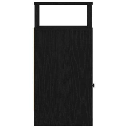 Mesa de cabeceira com gaveta 25x31x66 cm preto