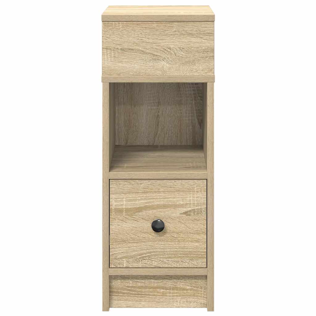 Mesas de cabeceira 2 pcs com gaveta 25x31x66 cm carvalho sonoma