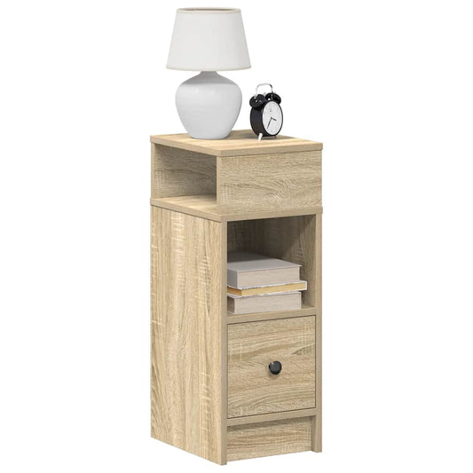 Mesas de cabeceira 2 pcs com gaveta 25x31x66 cm carvalho sonoma