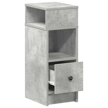 Mesas de cabeceira 2pcs com gaveta 25x31x66 cm cinzento cimento