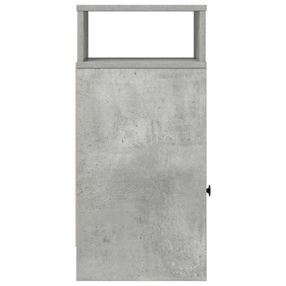 Mesas de cabeceira 2pcs com gaveta 25x31x66 cm cinzento cimento
