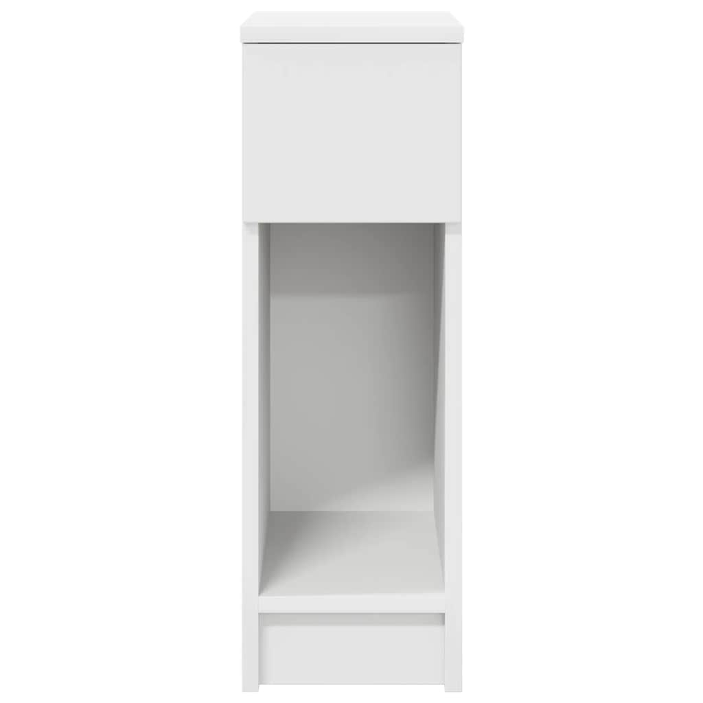 Mesas de cabeceira com gaveta 2 pcs 20x36x60 cm branco