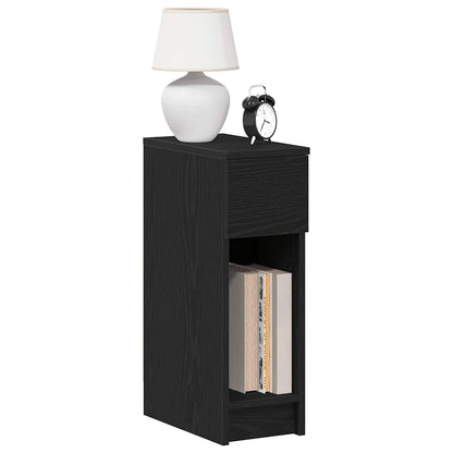 Mesa de cabeceira com gaveta 20x36x60 cm carvalho preto