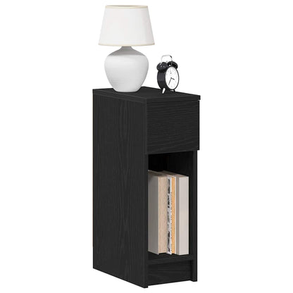 Mesas de cabeceira com gaveta 2 pcs 20x36x60 cm carvalho preto