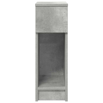 Mesas de cabeceira com gaveta 2 pcs 20x36x60cm cinzento cimento