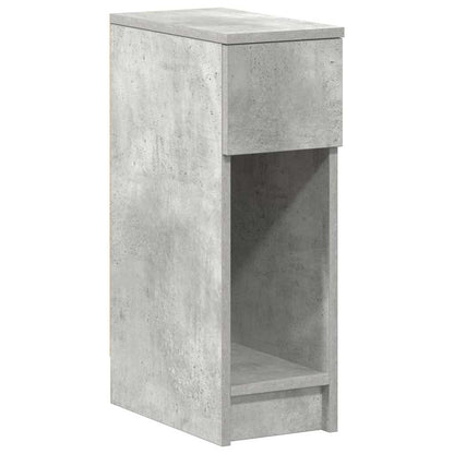 Mesas de cabeceira com gaveta 2 pcs 20x36x60cm cinzento cimento