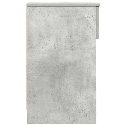 Mesas de cabeceira com gaveta 2 pcs 20x36x60cm cinzento cimento