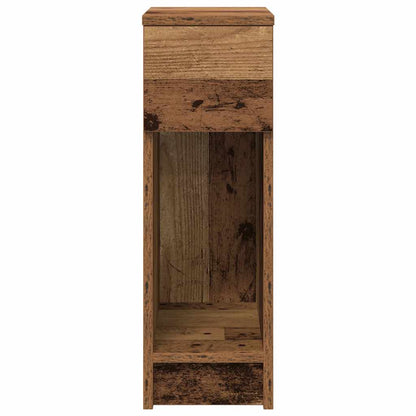 Mesas de cabeceira com gaveta 2 pcs 20x36x60 cm madeira velha