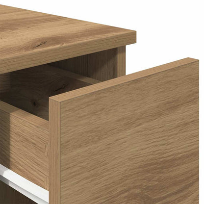Mesa de cabeceira com gaveta 20x36x60 cm carvalho artisiano