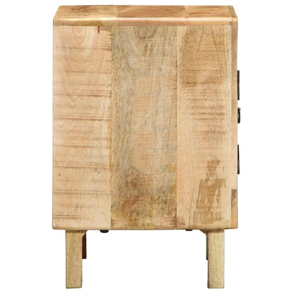 Mesas de cabeceira 2 pcs 40x32x46 cm mangueira áspera maciça
