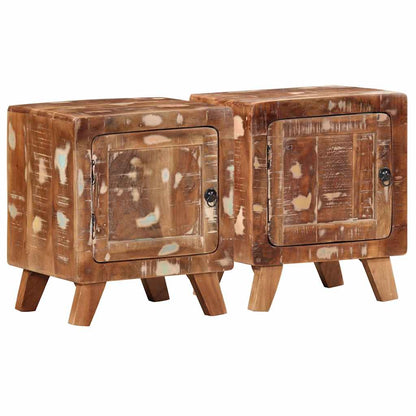 Bedside tables 2 pcs 40x32x46 cm solid reclaimed wood