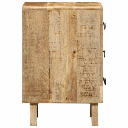 Bedside tables 2 pcs 37x32x50 cm solid rough mango wood