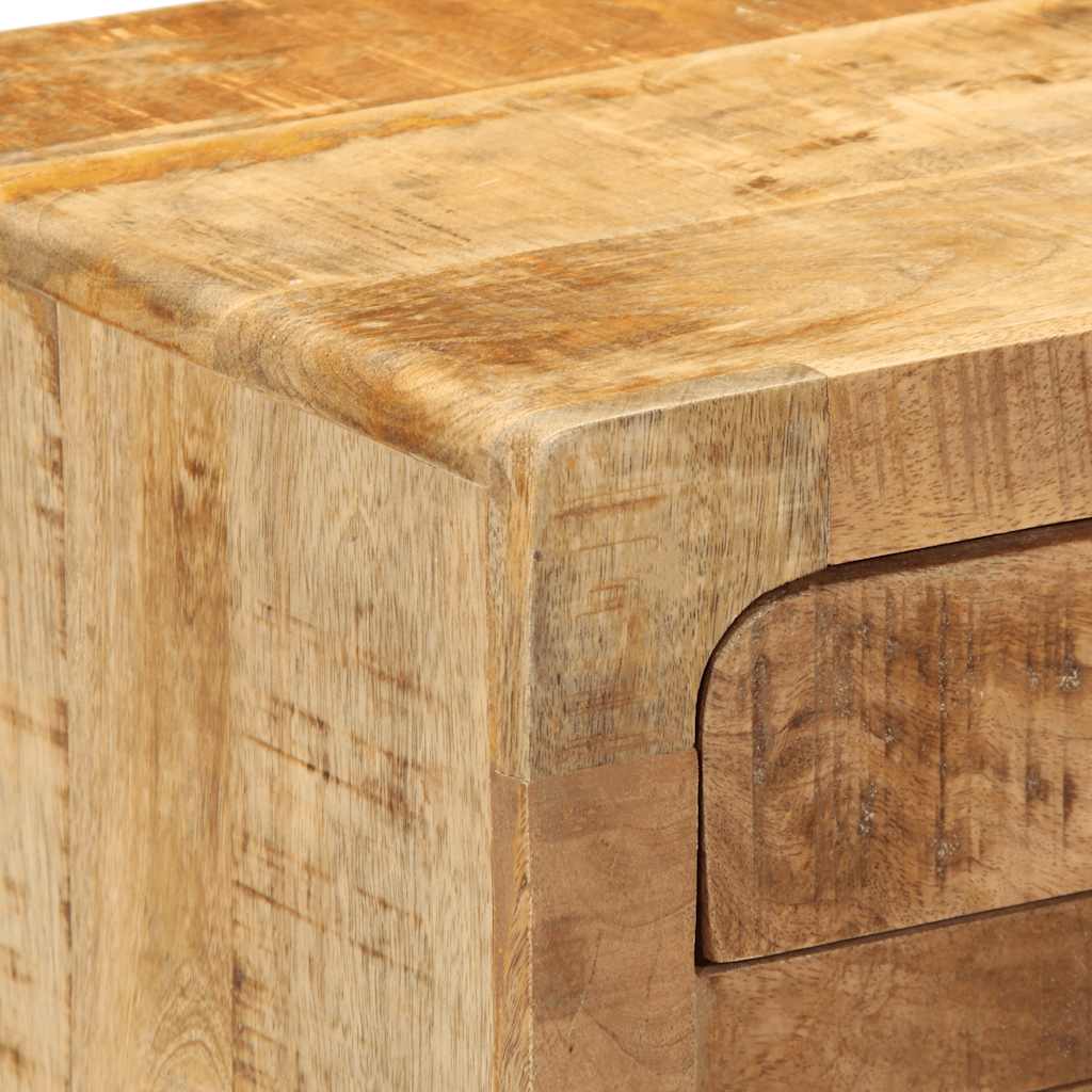 Bedside tables 2 pcs 37x32x50 cm solid rough mango wood