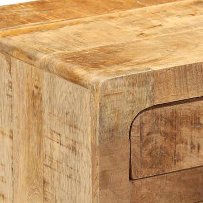 Bedside tables 2 pcs 37x32x50 cm solid rough mango wood