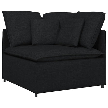 Sofá modular com almofadas tecido preto