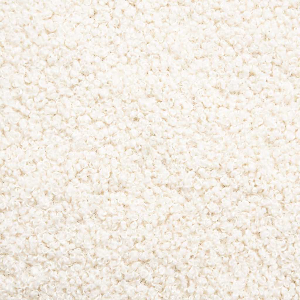 Sofá modular com almofadas tecido tipo lã encaracolado creme