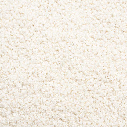 Sofá modular com almofadas tecido tipo lã encaracolado creme