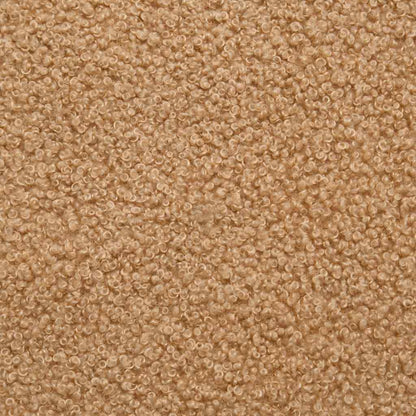 Sofá modular com almofadas tecido tipo lã encaracolado bege